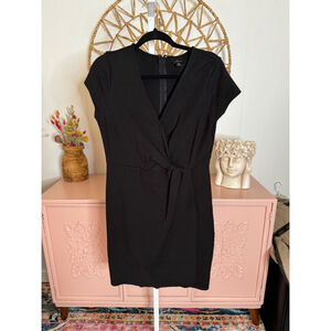 Women's Worthington Black‎ V-Neck Short Sleeve Dress Size 12